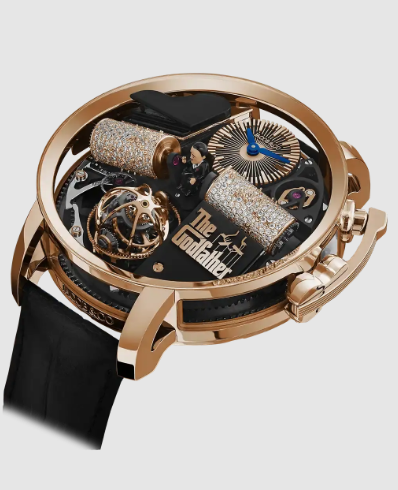Review Jacob & Co opera godfather rose gold diamond barrels OP110.40.AG.AF.A Replica watch